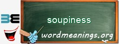 WordMeaning blackboard for soupiness